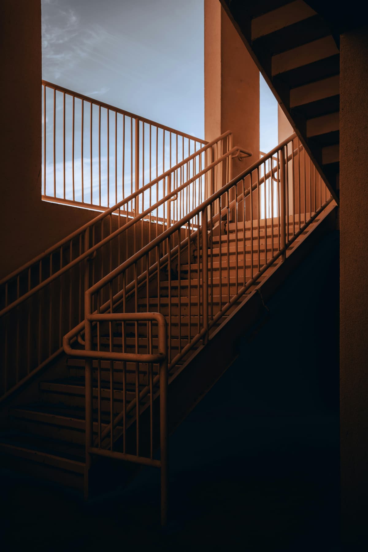 Orange staircase